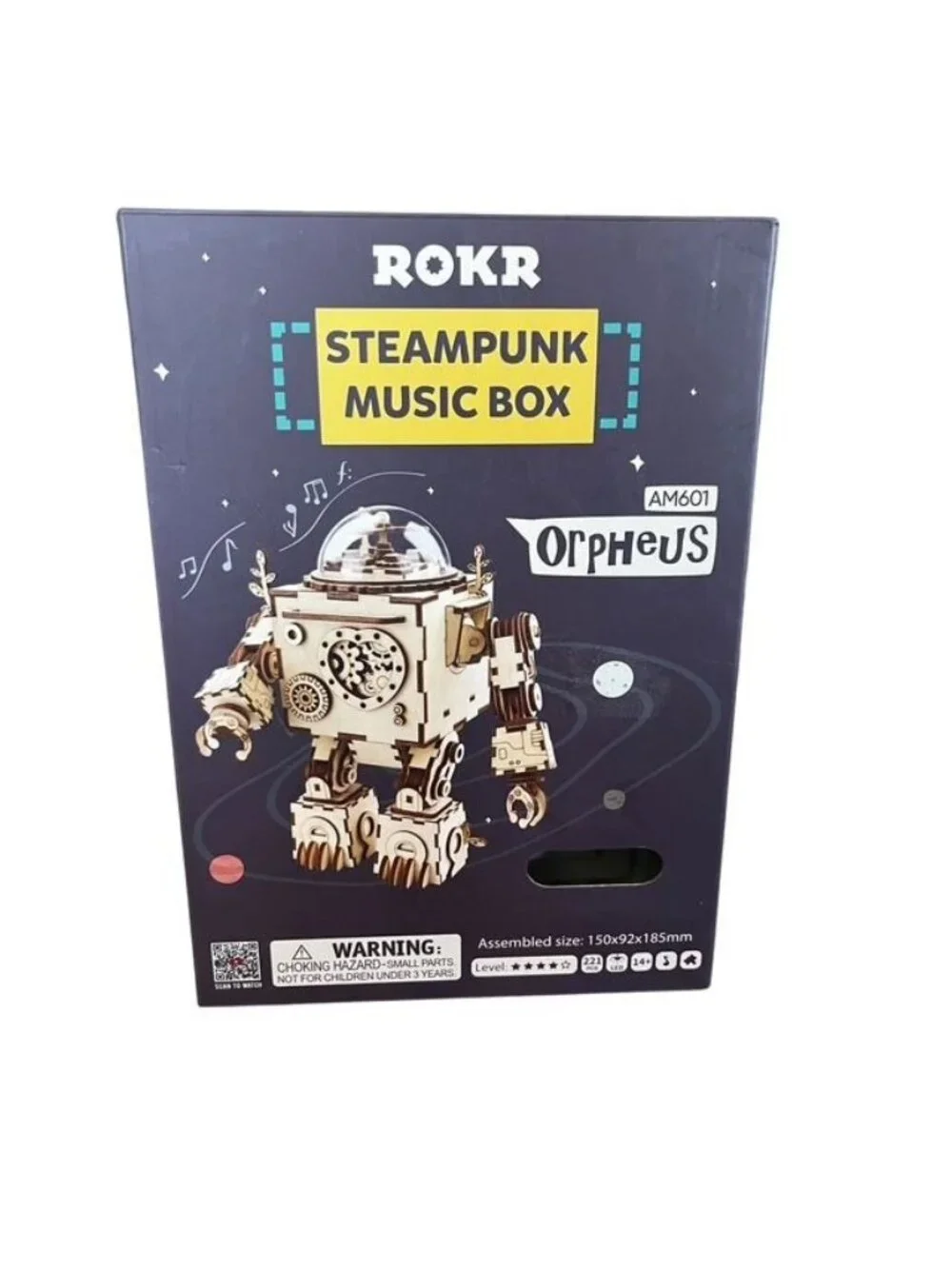 ROKR Orpheus Steampunk Music Box 3D Wooden Puzzle Kit